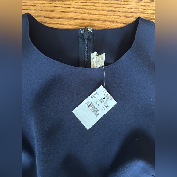 NWT J. CREW Women’s Scalloped Navy Dress - Picture 9 of 10
